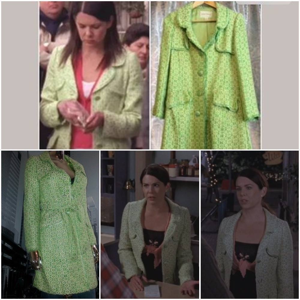 Banana Republic Green Fray/Tweed Coat ASO Gilmore